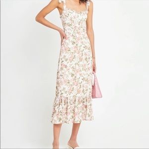 Midi tie shoulder dress